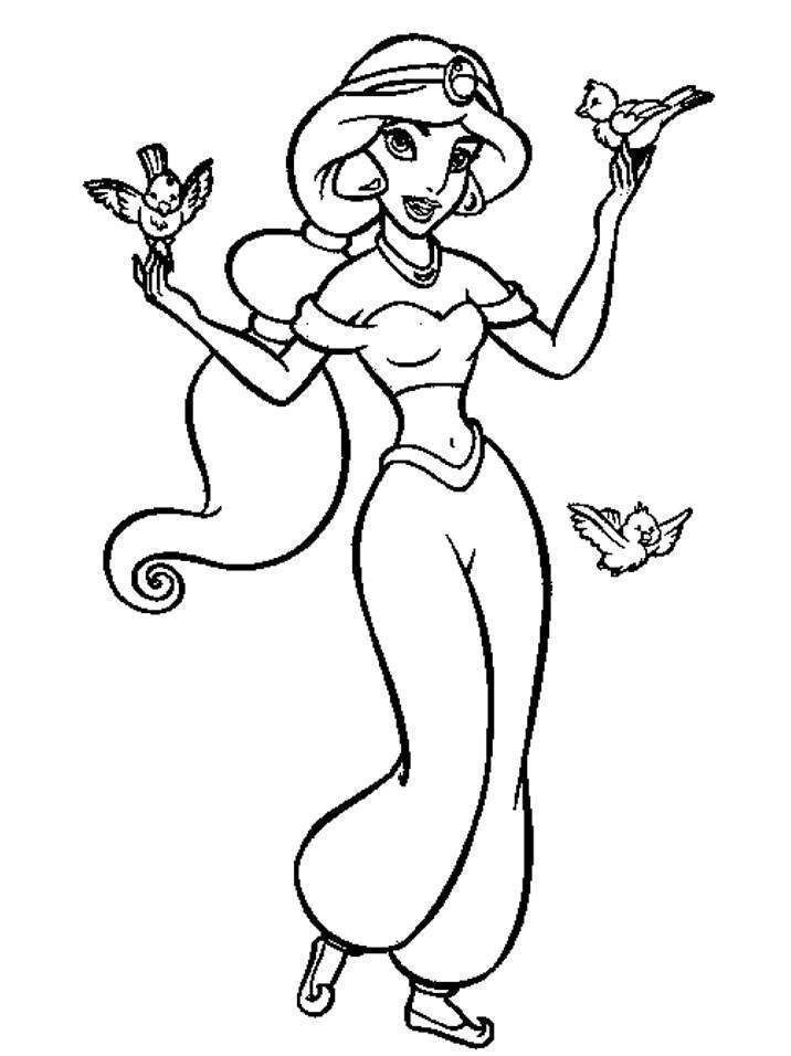 disney princess coloring pages jasmine