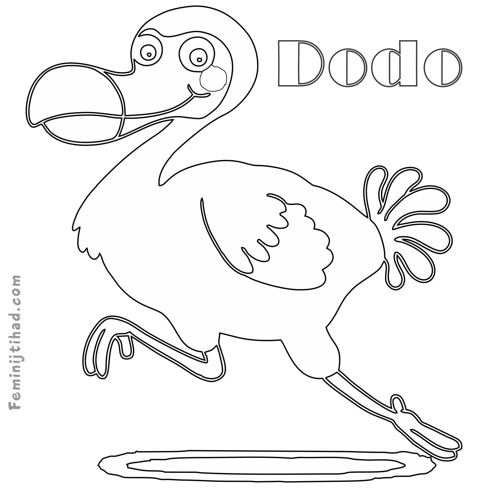 dodo bird coloring page printable