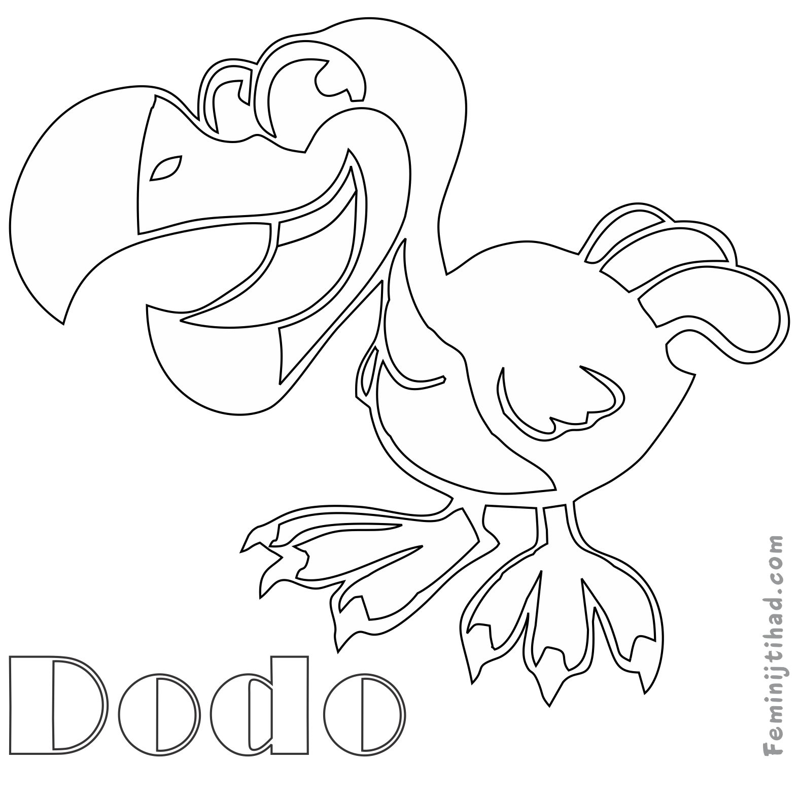 dodo bird coloring page to print