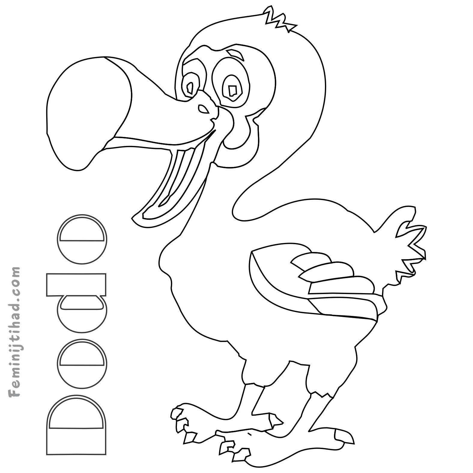 dodo bird coloring page