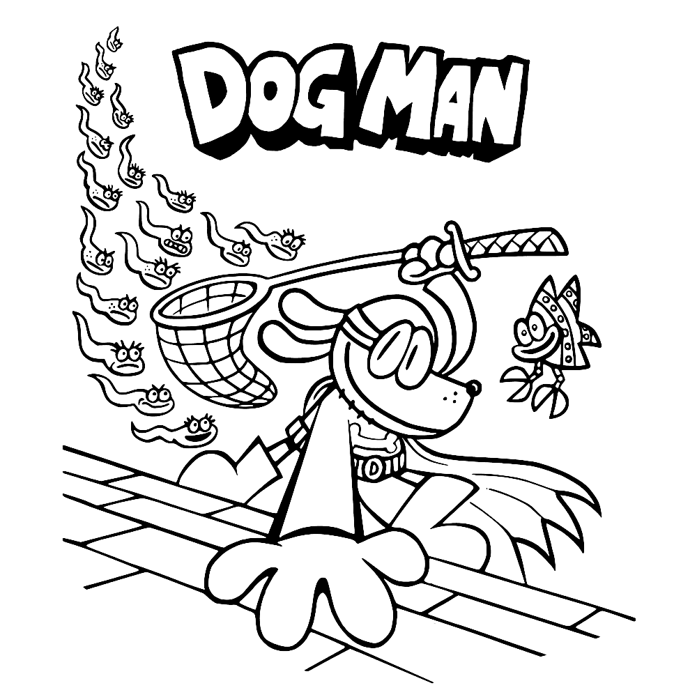 coloring pages dogman