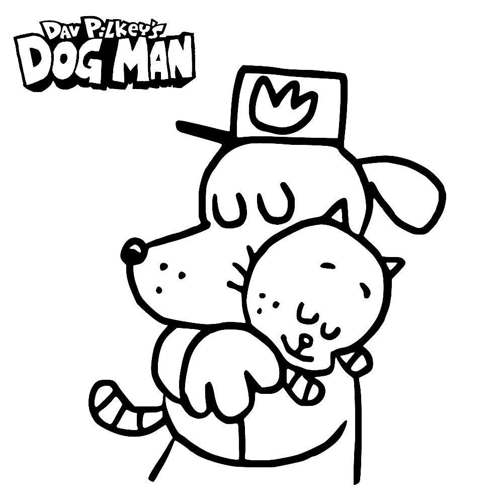 coloring pages for kids dogman petey