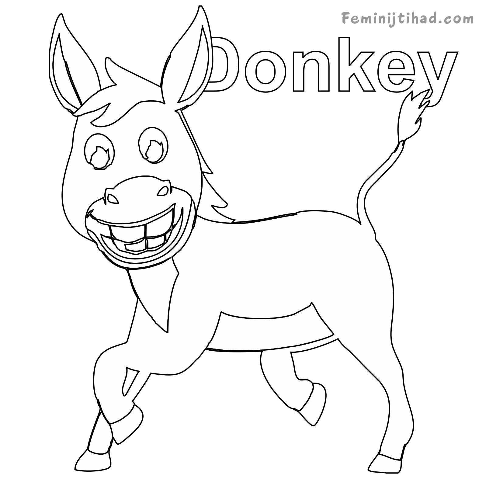 donkey coloring pages free printable
