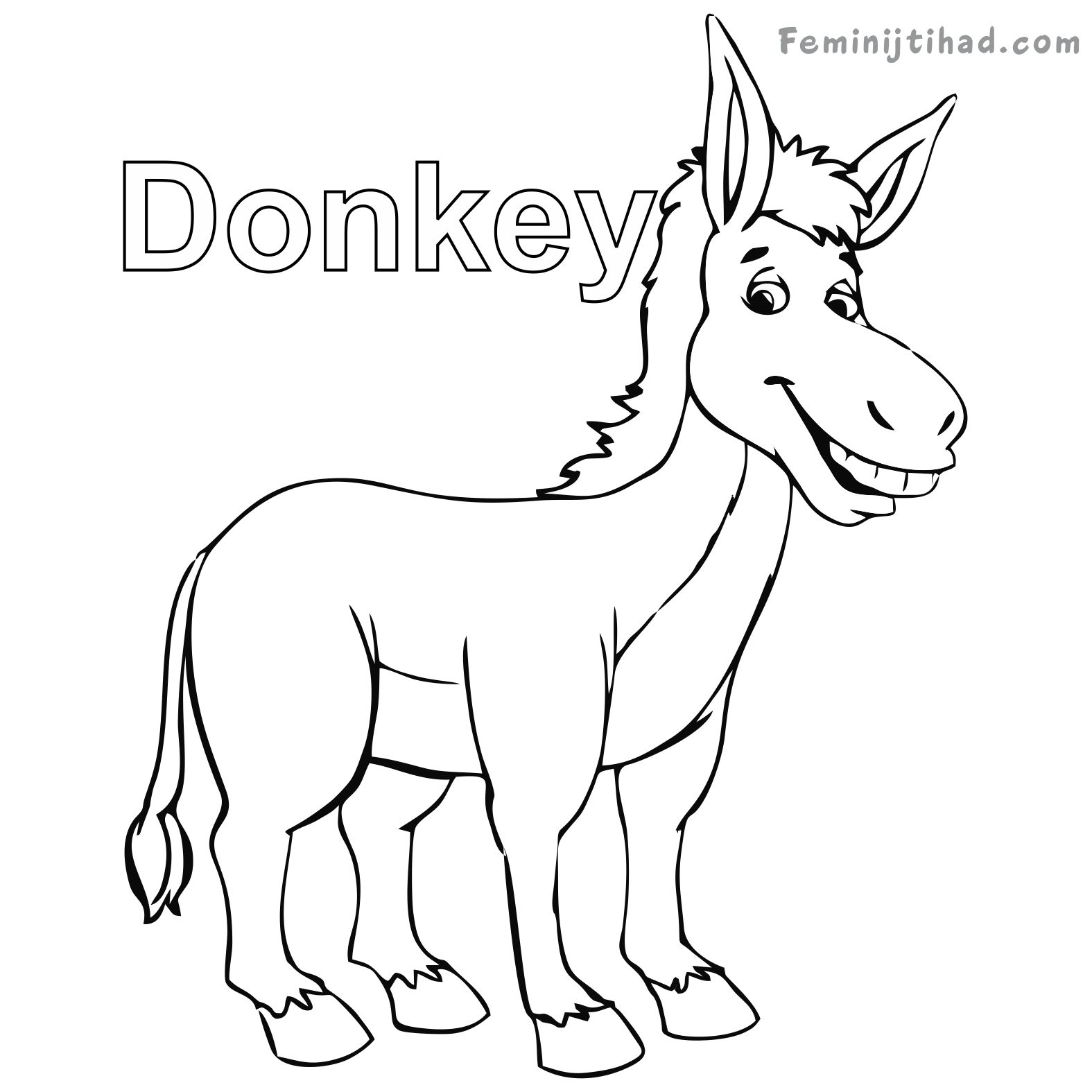 donkey coloring pages printable
