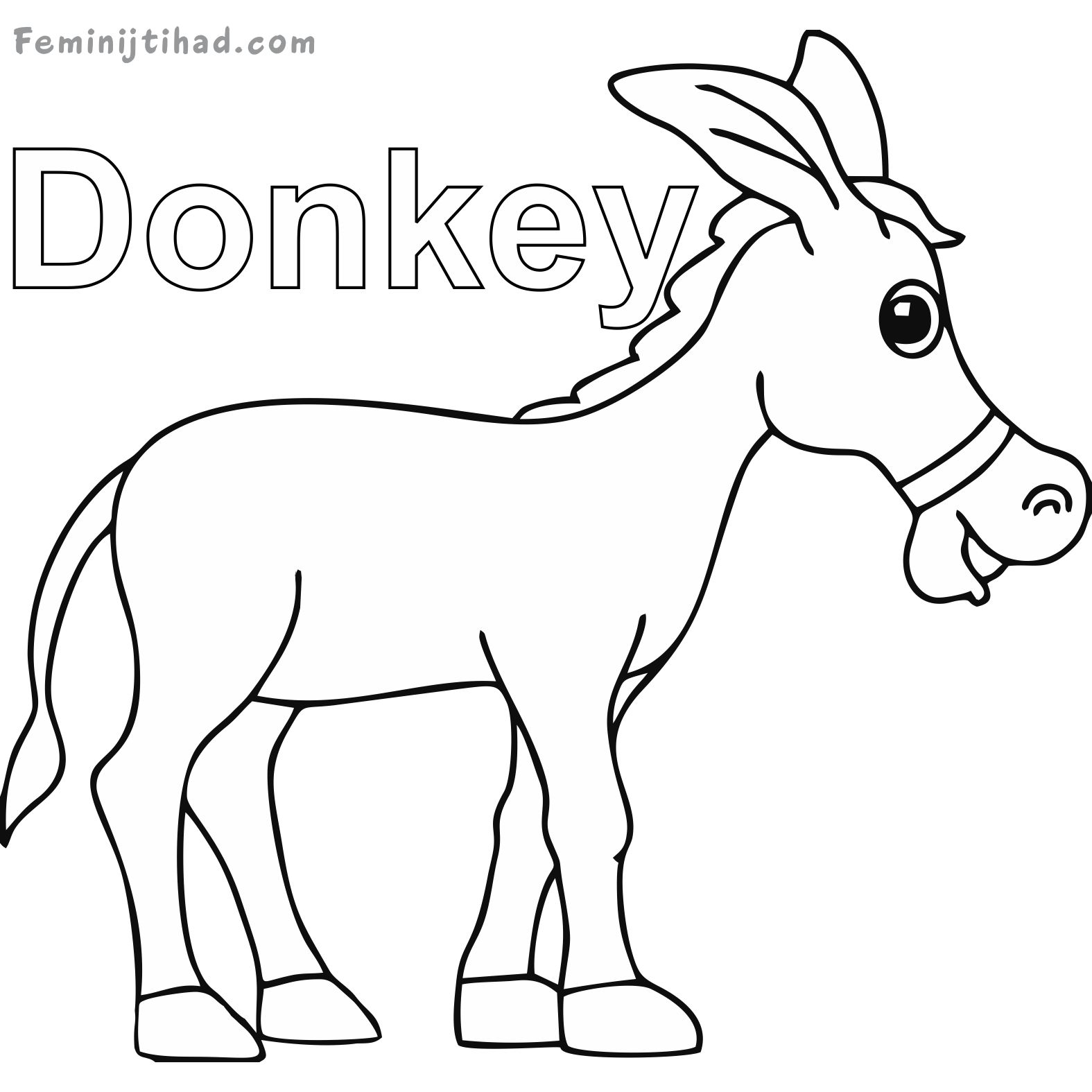 donkey coloring pages to print