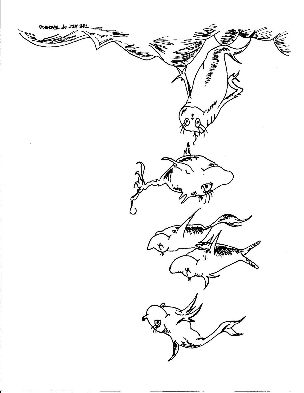 dr seuss coloring pages one fish two fish
