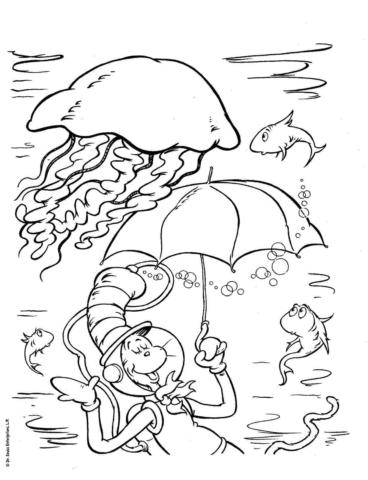 dr seuss coloring pages preschool