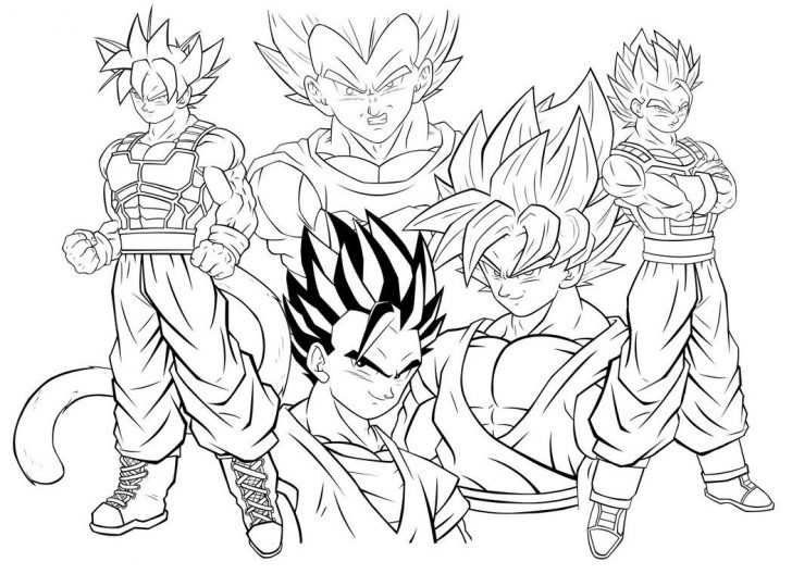 dragon ball z free coloring pages