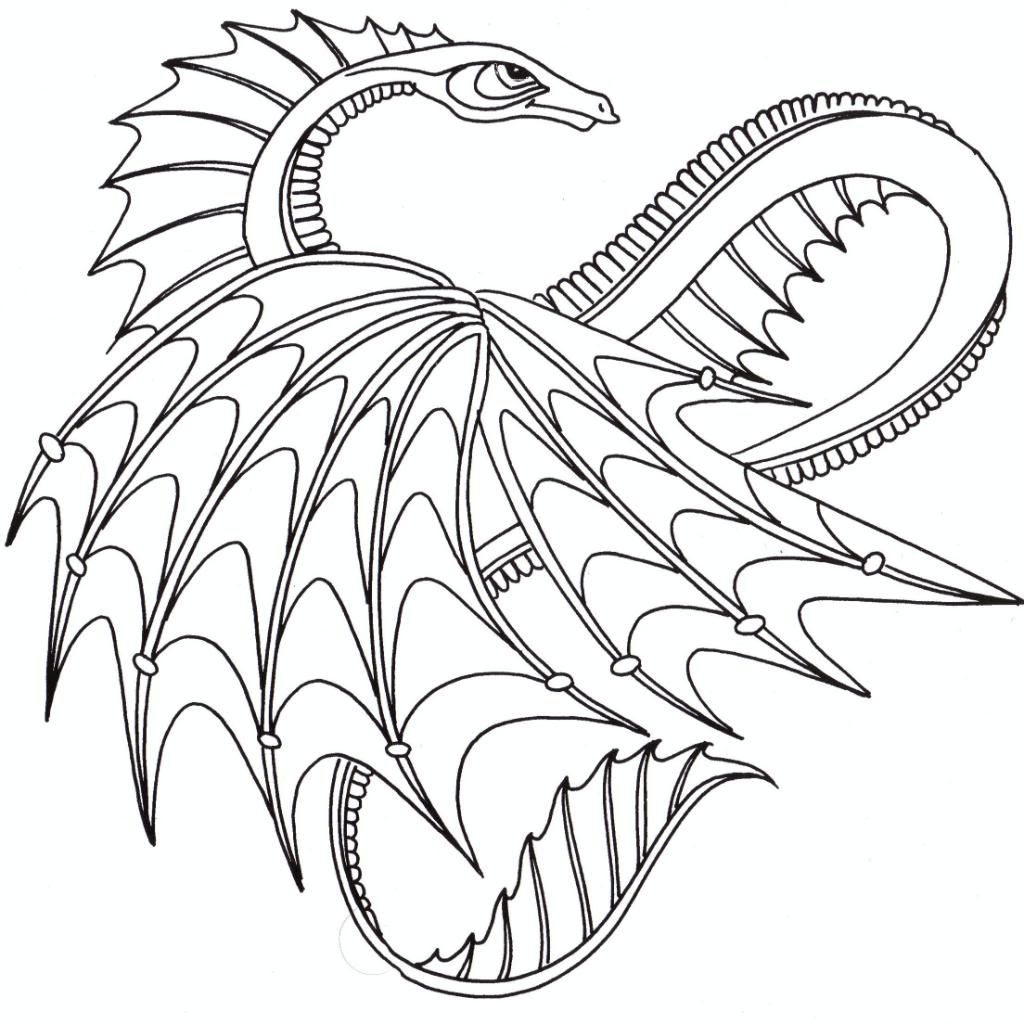 dragon coloring book pages