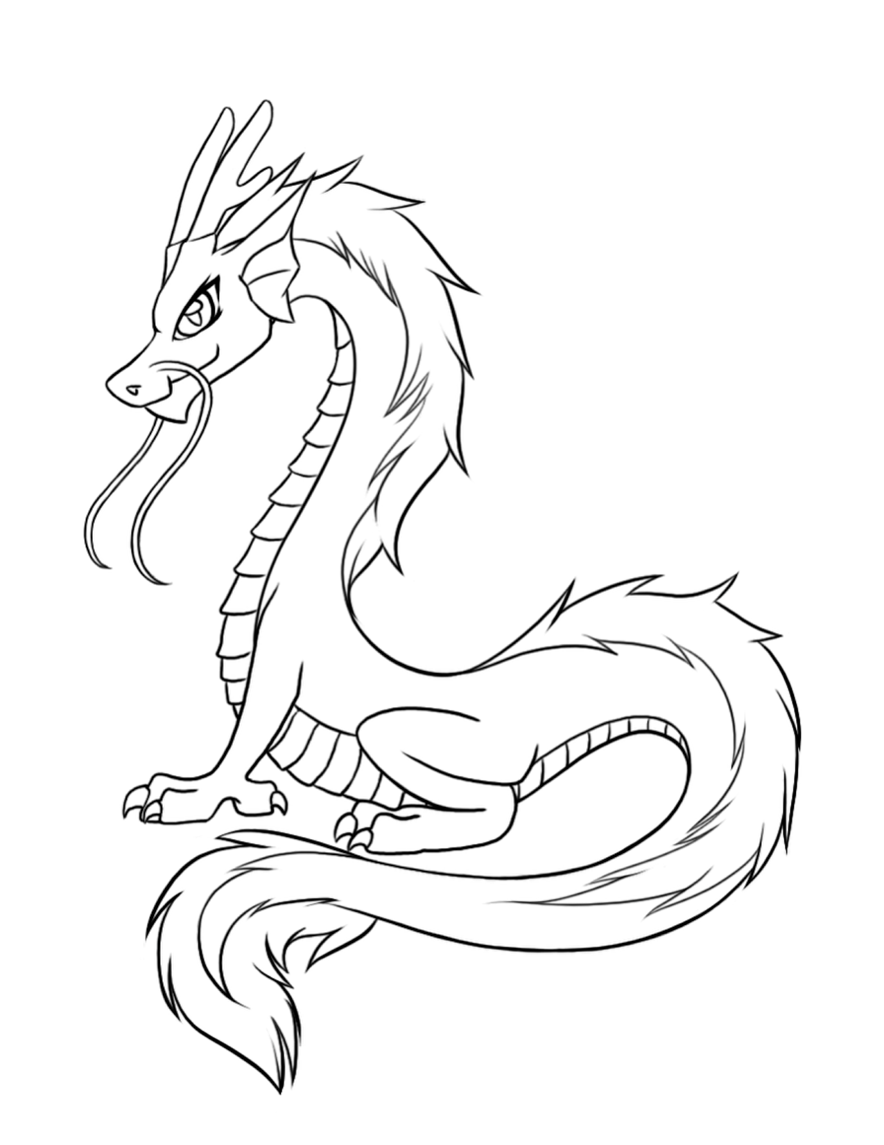 dragon coloring pages easy