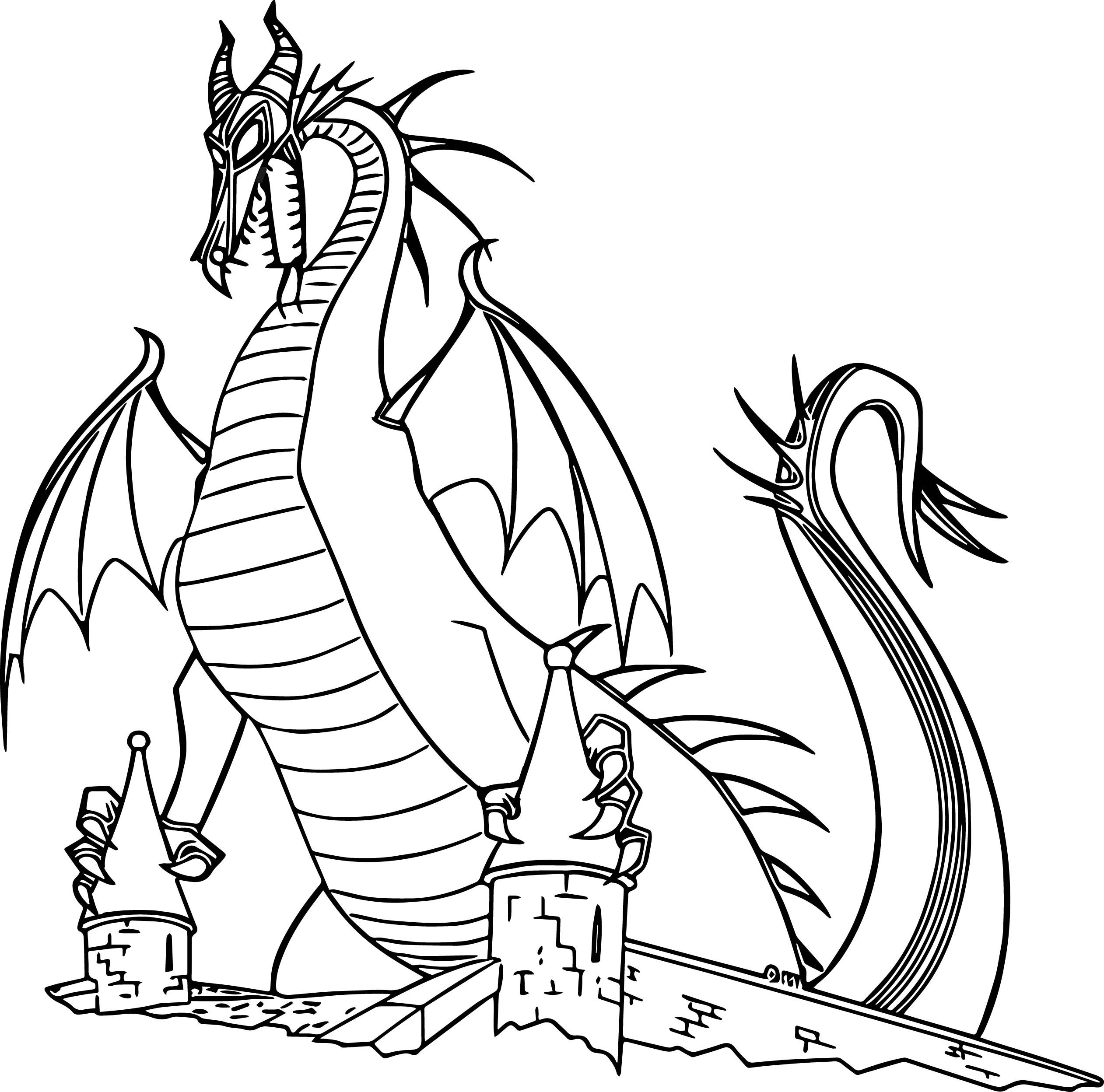 dragon coloring pages for kids