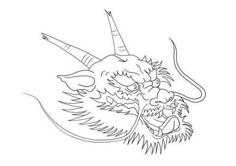 dragon head coloring pages