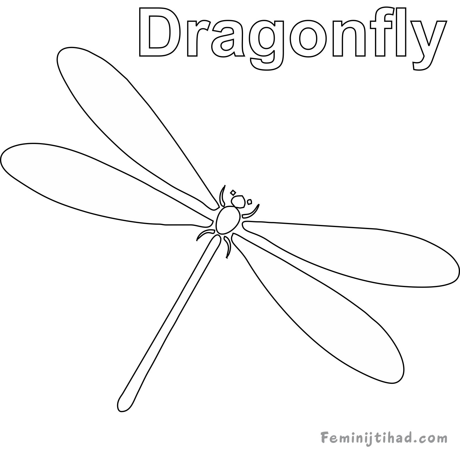 dragonfly coloring pages free