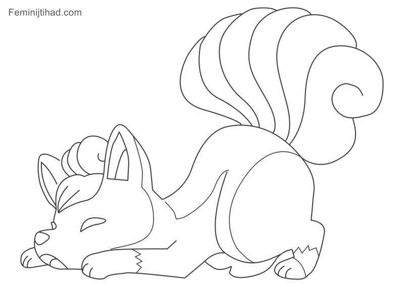draw pokemon vulpix coloring pages