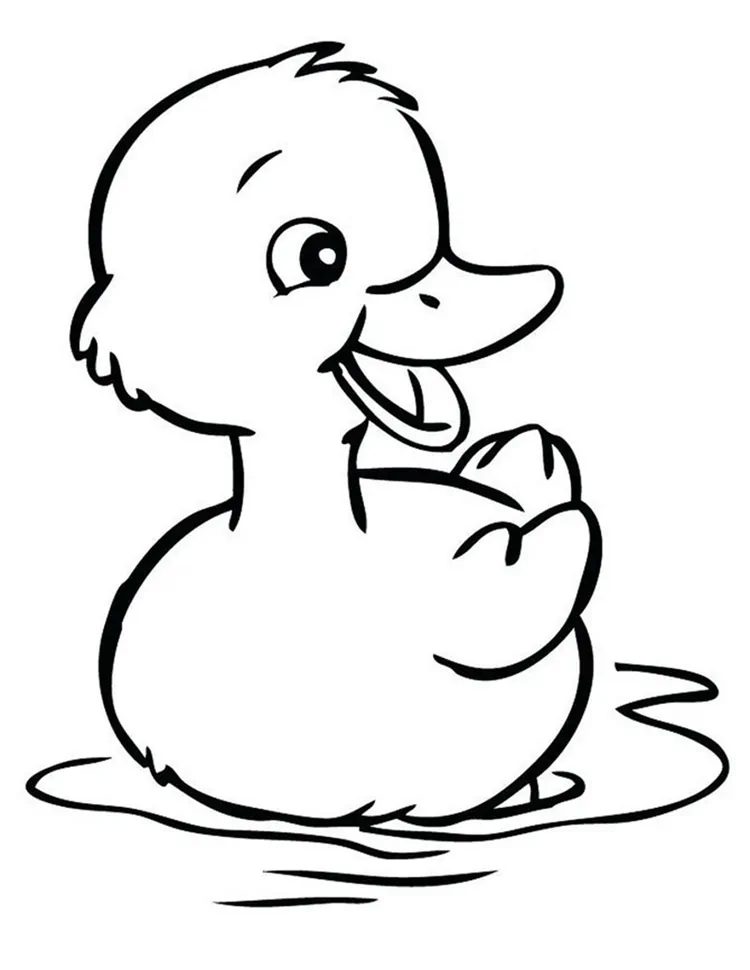 cute duck coloring pages