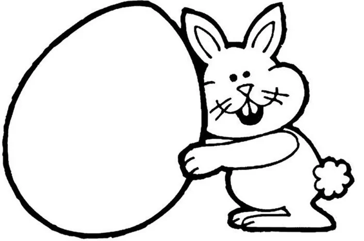 easter bunny coloring pages easy