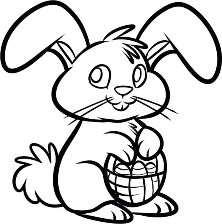 easter bunny coloring pages for preschoolers