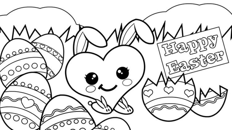 easter egg bunny coloring pages