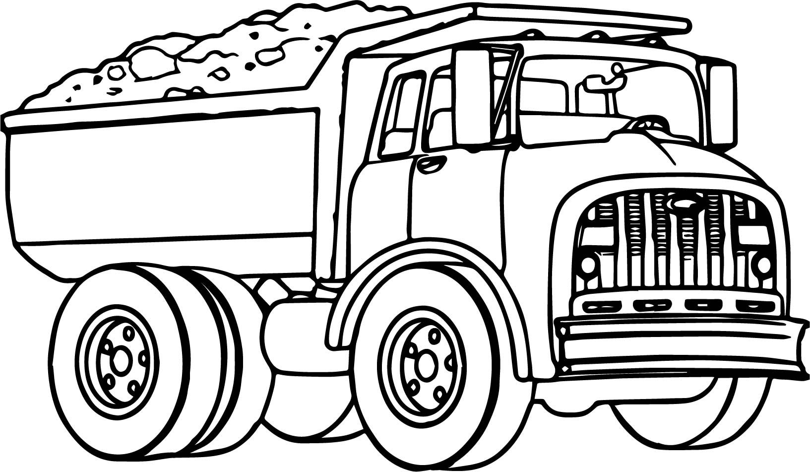 boy dump truck coloring pages