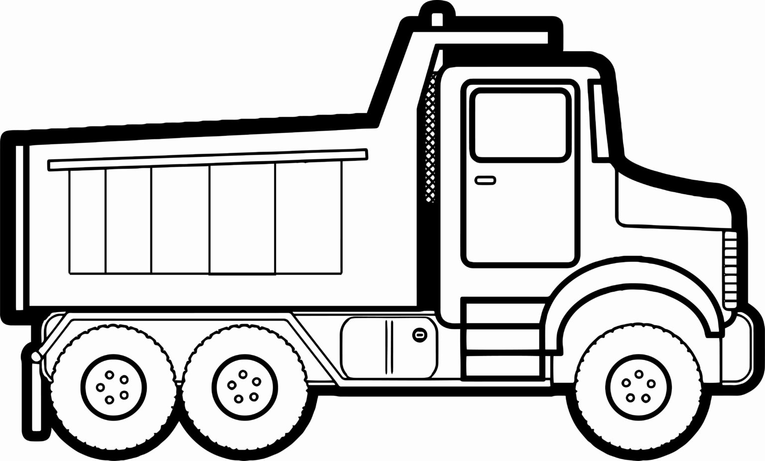 Easy Printable Dump Truck Coloring Pages PDF For Kids - Coloringfolder.com