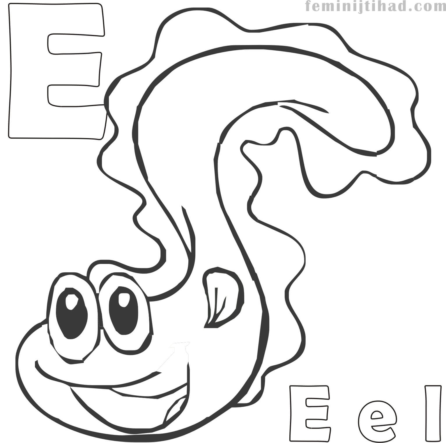 eel coloring pages easy
