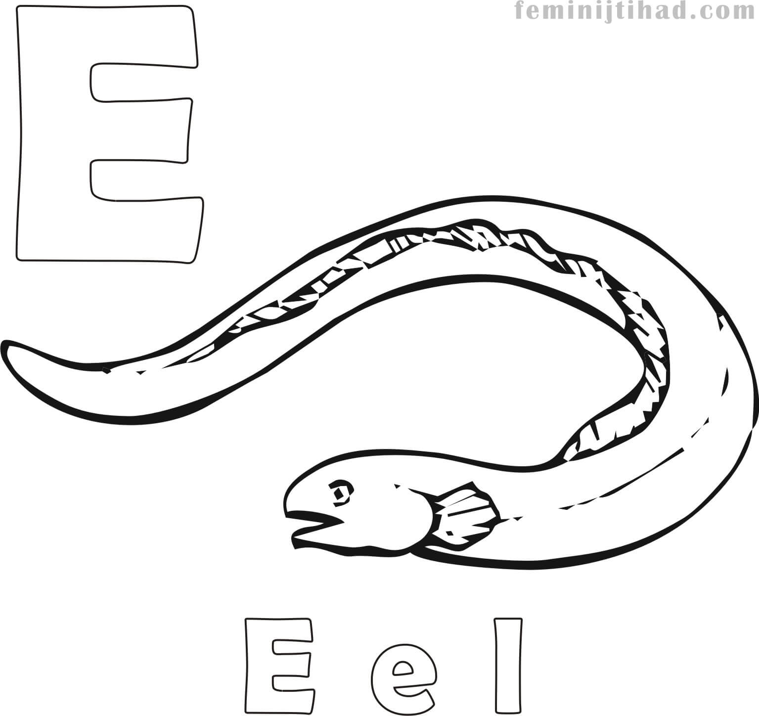 eel coloring pages printable