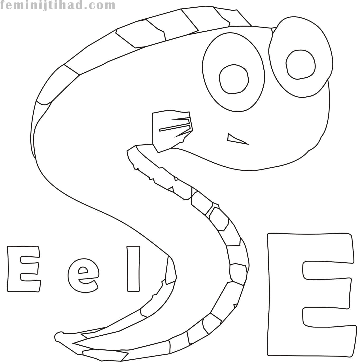 eel coloring pages printable easy
