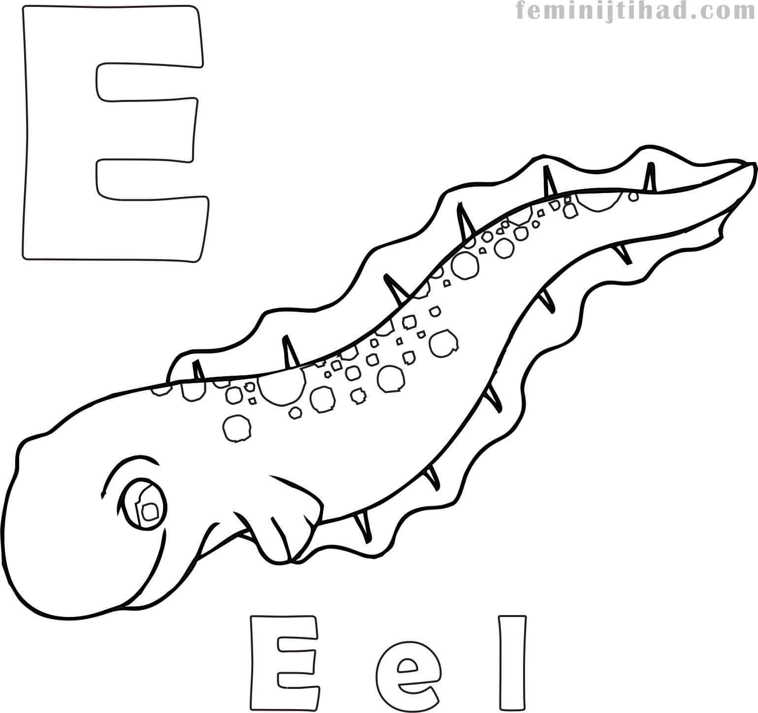 eel coloring pages printable free