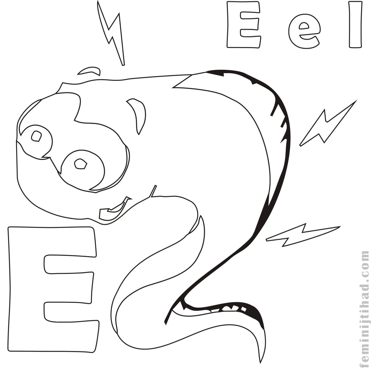 electric eel coloring page free