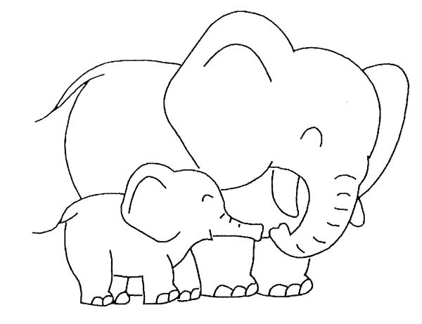 elephant coloring book pages