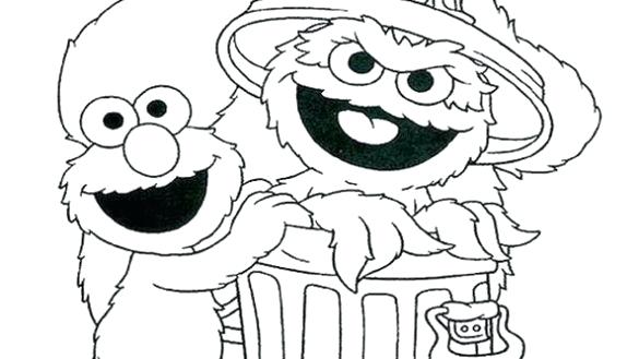 elmo coloring pages birthday