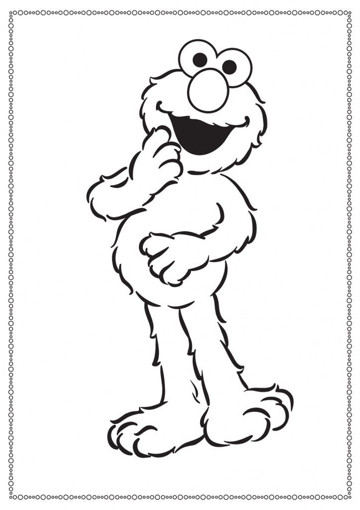 coloring pages of baby elmo