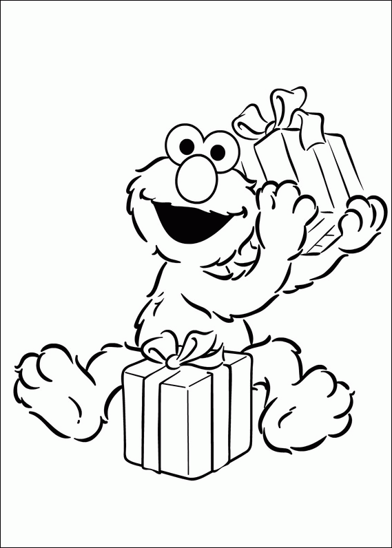 elmo coloring pages to print birthday