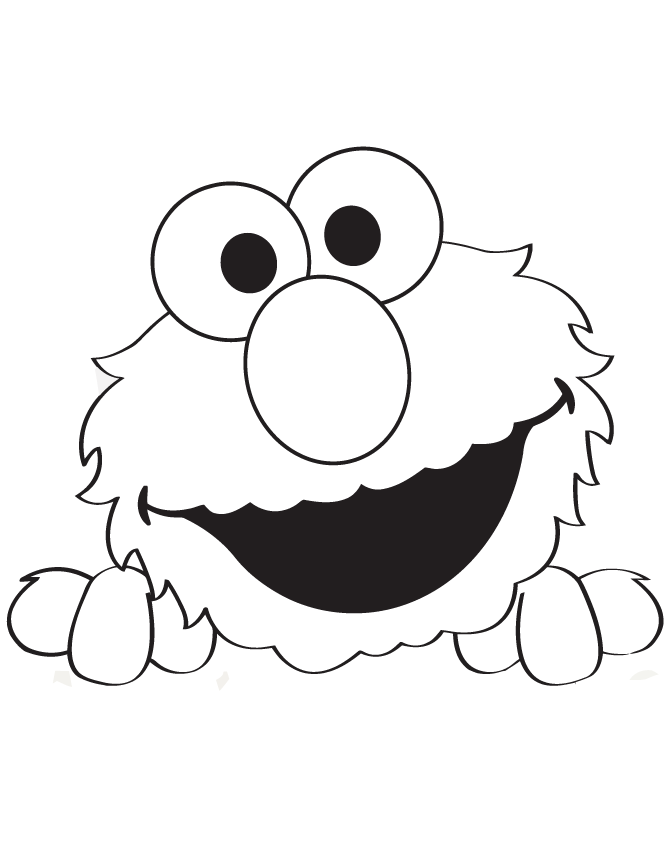 elmo face coloring pages