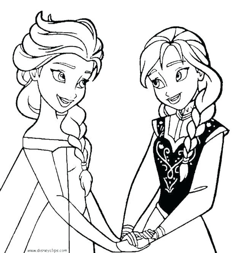 elsa and anna coloring pages