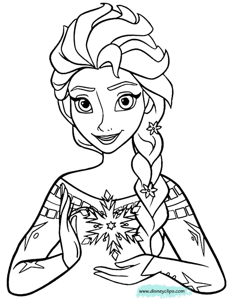 elsa coloring pages to print
