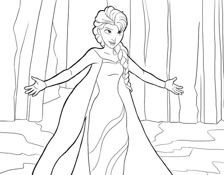 elsa from frozen coloring pages