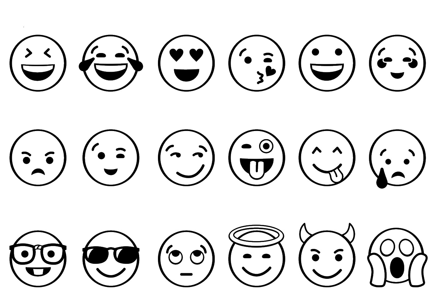 emoji coloring pages that you can print