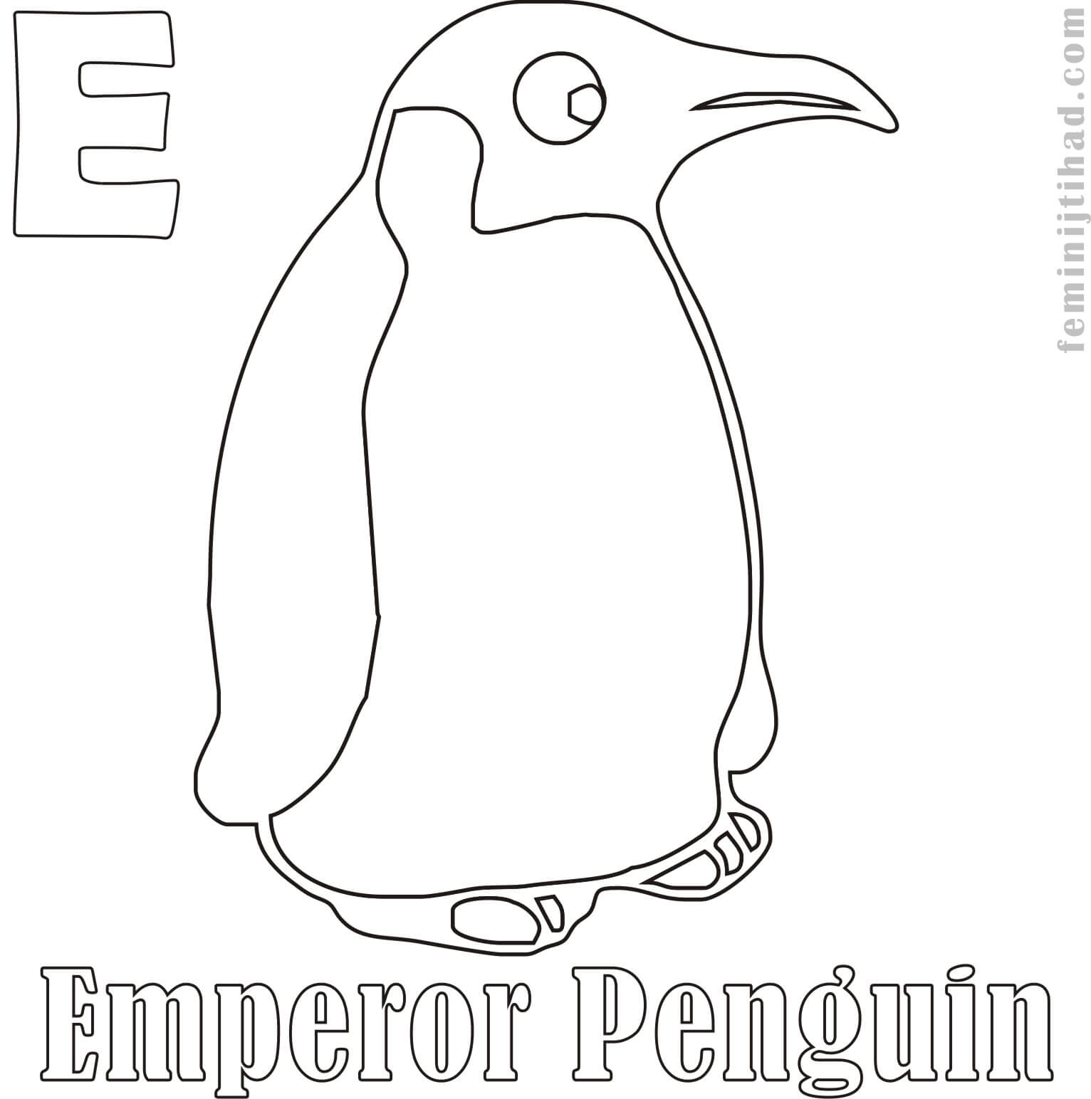 emperor penguin coloring pages print