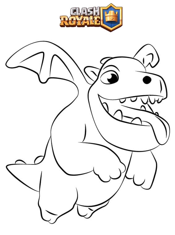 baby dragon coloring pages clash royale
