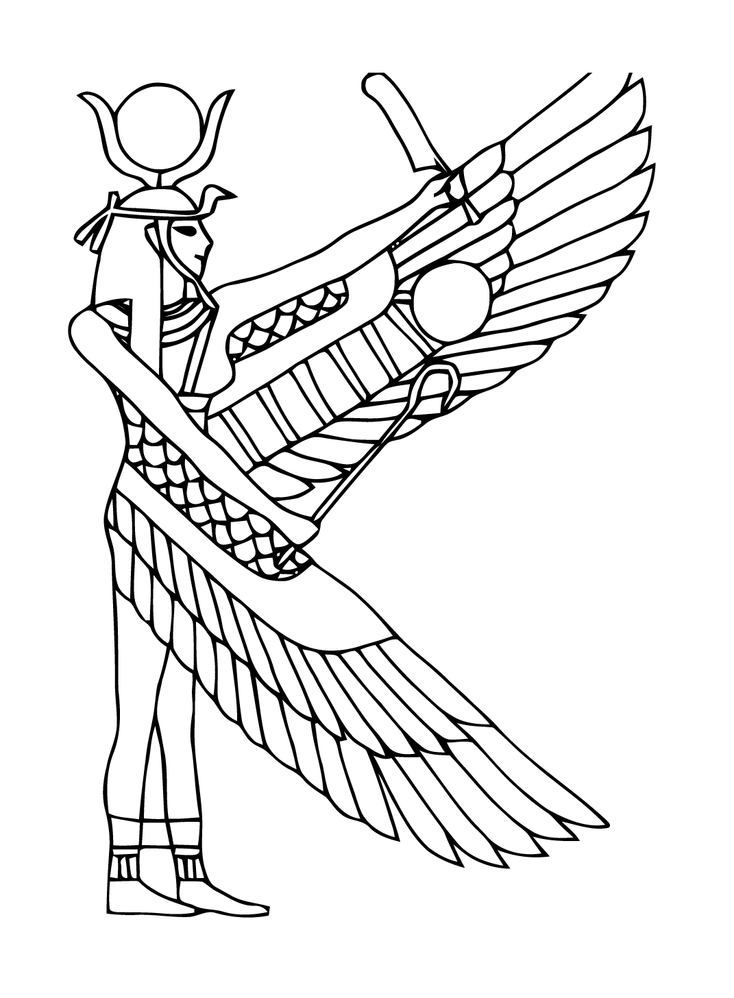 adult coloring pages of egyptian costumes