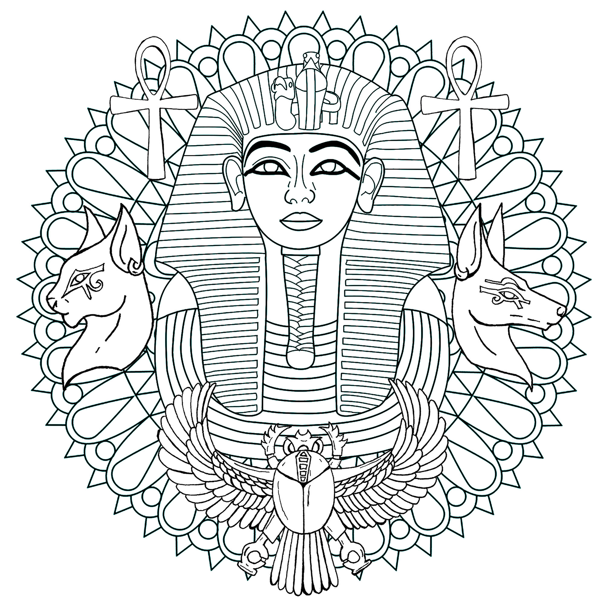 egyptian coloring pages