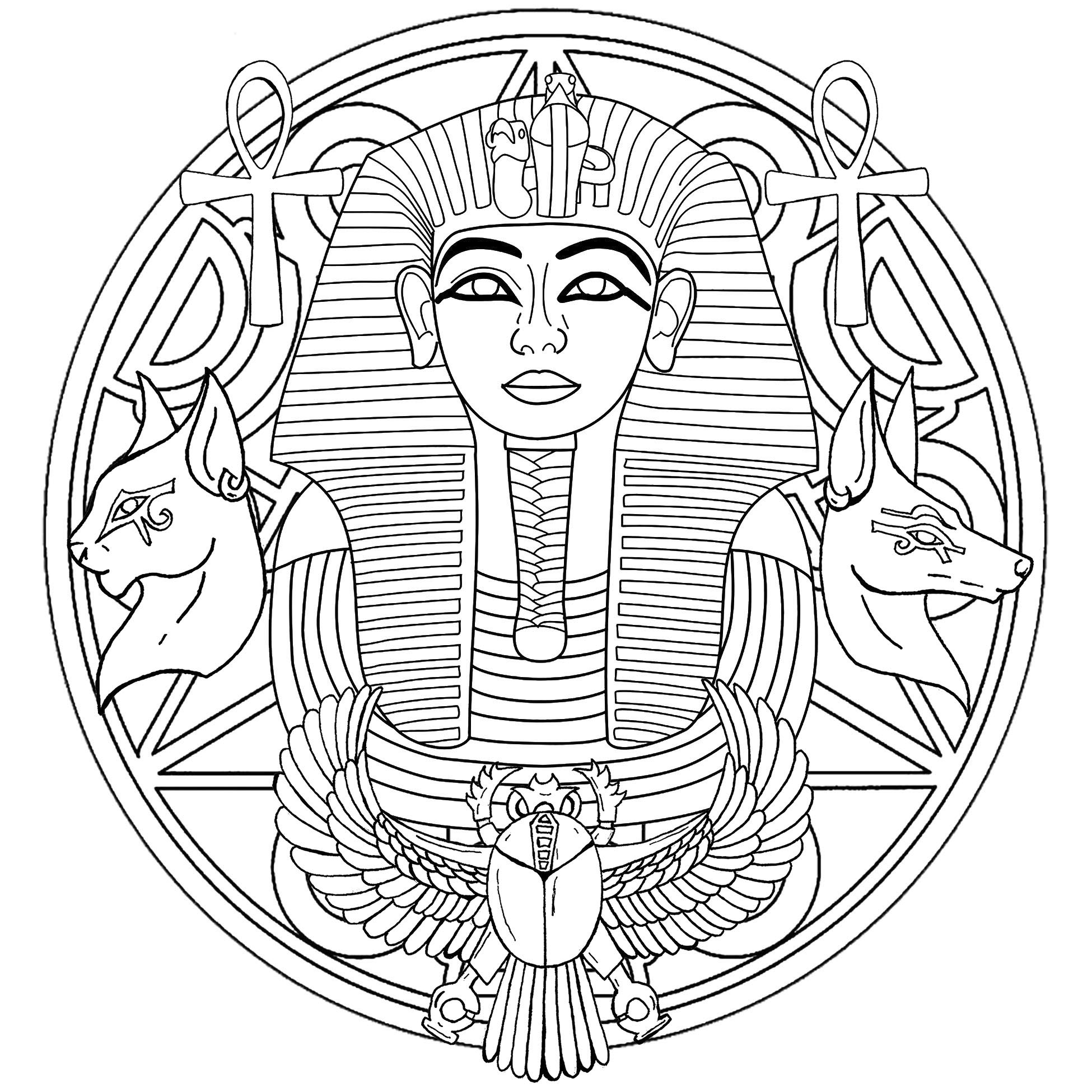 egyptian symbols coloring pages