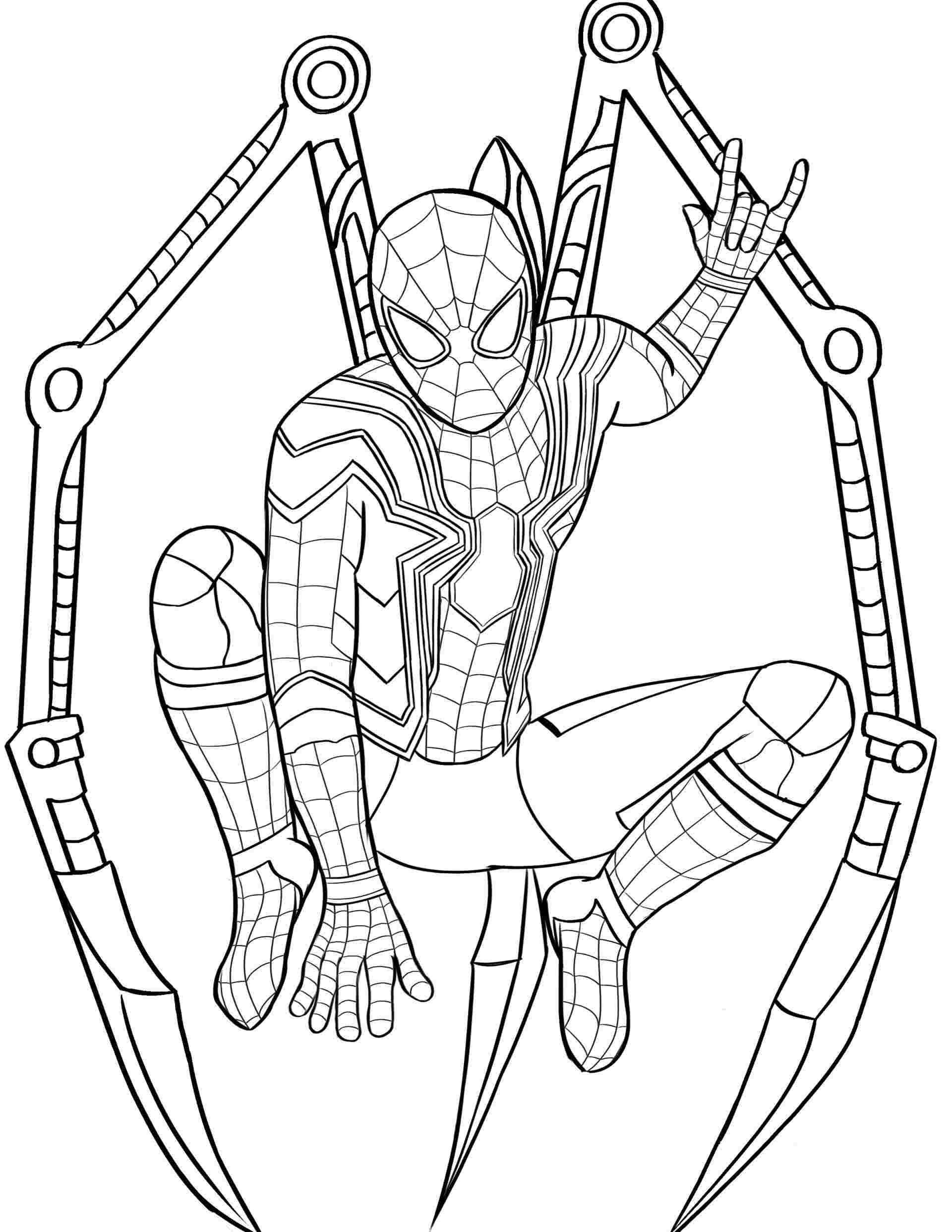 spider man infinity war coloring pages