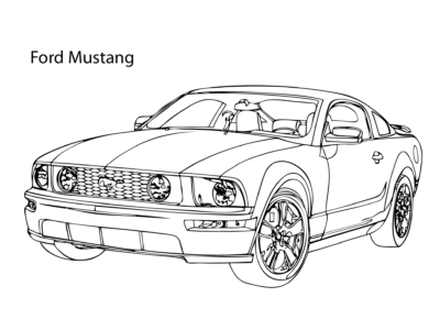 ford mustang coloring pages