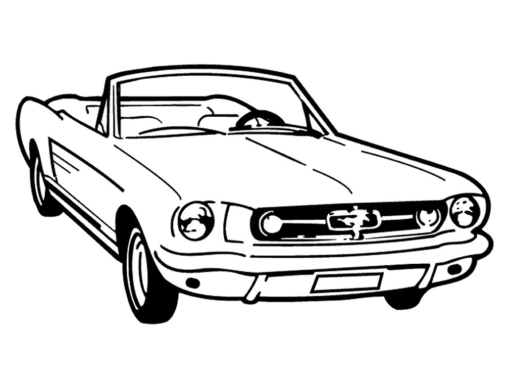 fresh vintage old school mustang convertible custom made decal wall to print