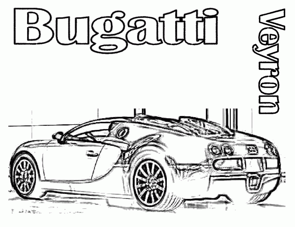 coloring pages back of bugatti