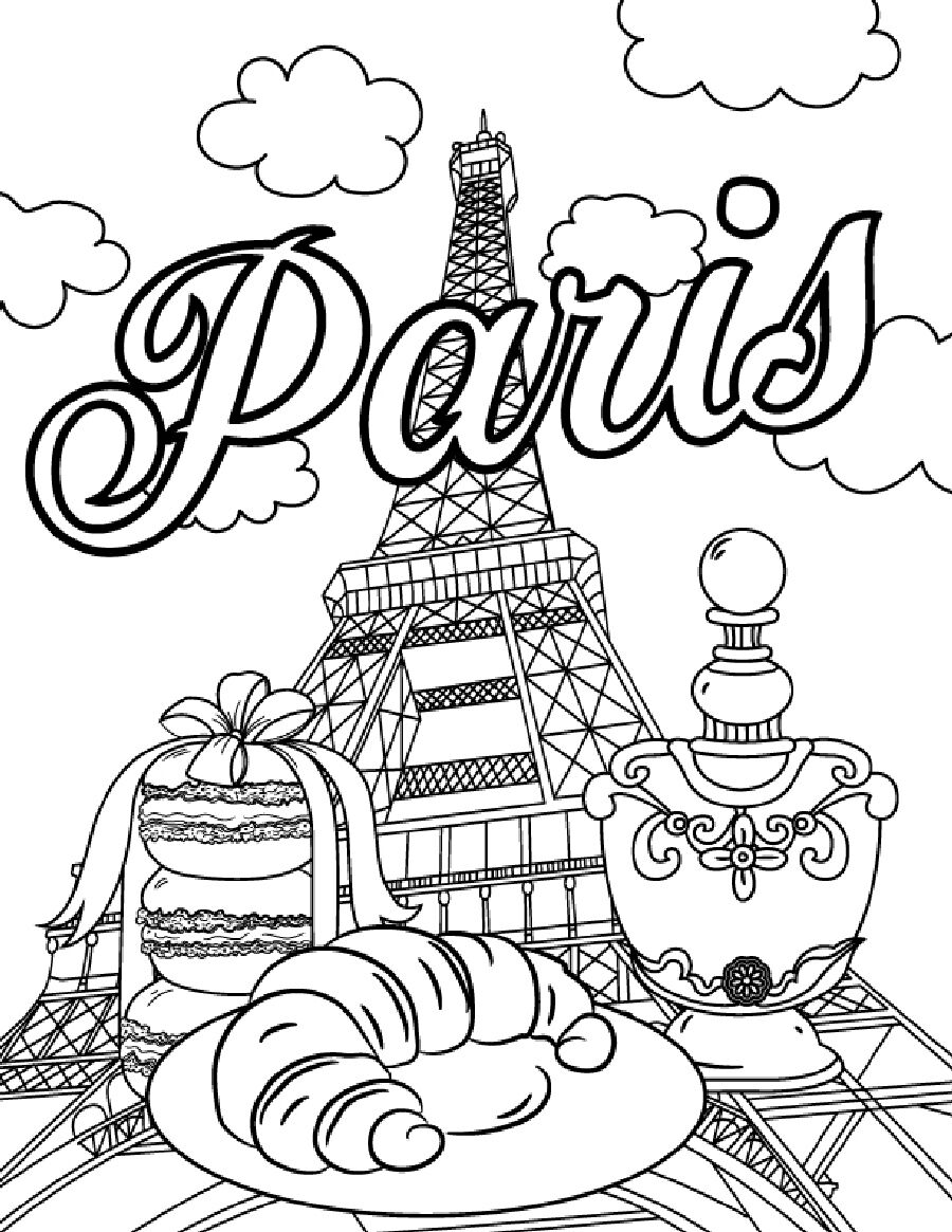 coloring pages for adults paris