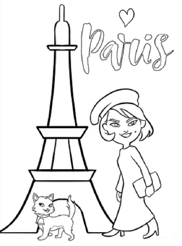 coloring pages of paris