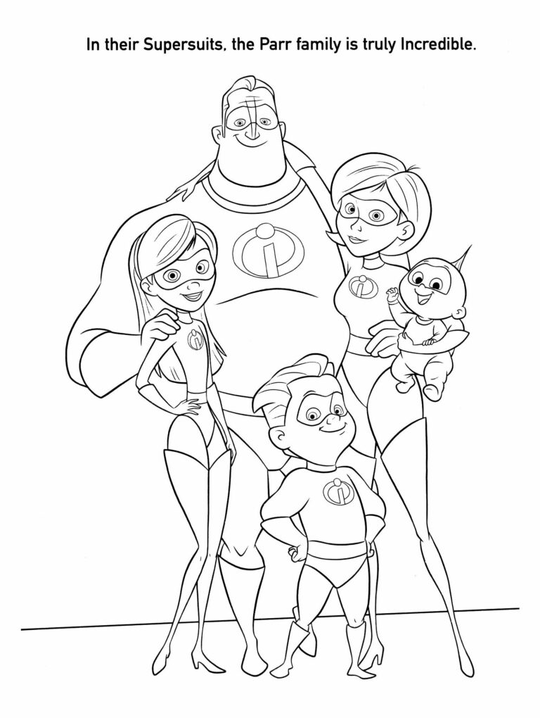 Fabulous The Incredibles Coloring Pages Pdf To Print - Coloringfolder.com